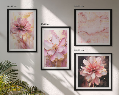 Galleria a parete Composizioni floreali di rose bianche