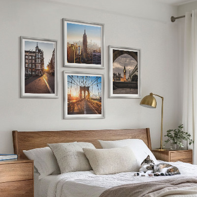 Polittico con cornice Set di dipinti con vedute di Londra