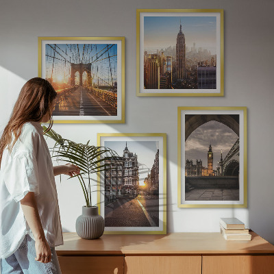 Polittico con cornice Set di dipinti con vedute di Londra