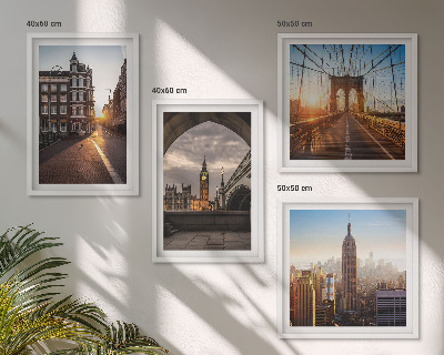 Polittico con cornice Set di dipinti con vedute di Londra