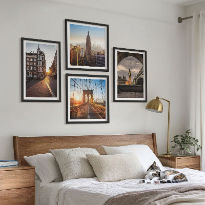 Polittico con cornice Set di dipinti con vedute di Londra