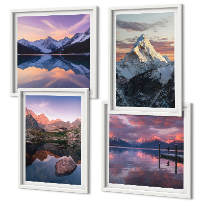 Galleria a parete Paesaggi montani sullo sfondo
