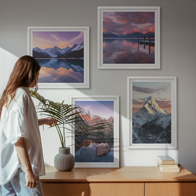 Galleria a parete Paesaggi montani sullo sfondo