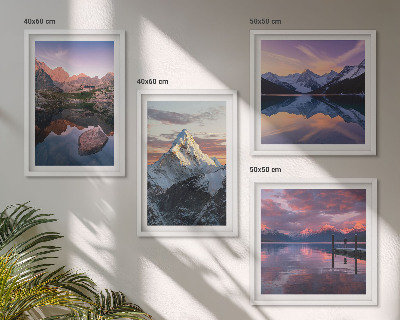 Galleria a parete Paesaggi montani sullo sfondo