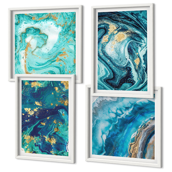 Polittico con cornice Astrazioni di pittura decorativa