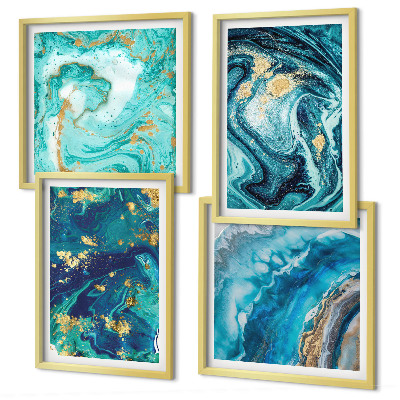 Polittico con cornice Astrazioni di pittura decorativa
