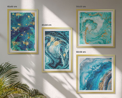 Polittico con cornice Astrazioni di pittura decorativa