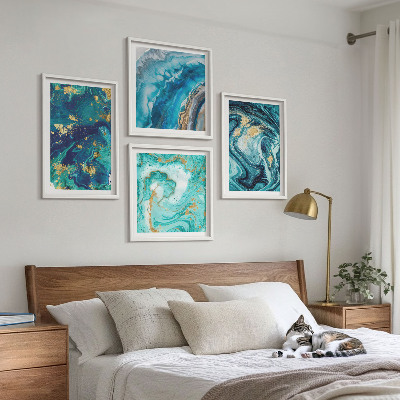 Polittico con cornice Astrazioni di pittura decorativa