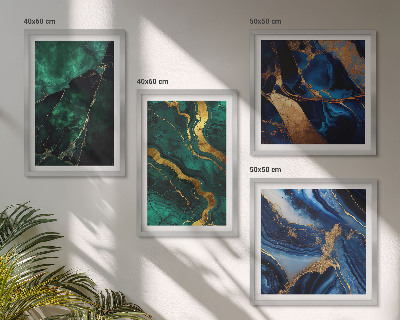 Composizione di 4 quadri Eleganti motivi decorativi sulle pietre