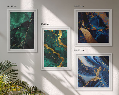 Composizione di 4 quadri Eleganti motivi decorativi sulle pietre