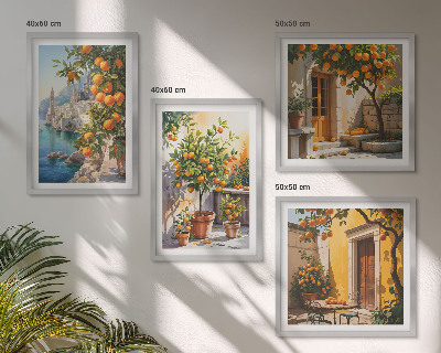 Galleria a parete Paesaggi di agrumi dipinti