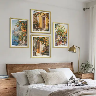 Paesaggi di agrumi dipinti galleria a parete