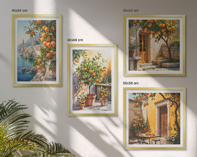 Galleria a parete Paesaggi di agrumi dipinti