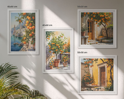 Galleria a parete Paesaggi di agrumi dipinti