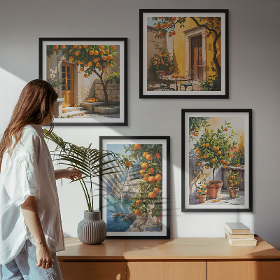 Galleria a parete Paesaggi di agrumi dipinti