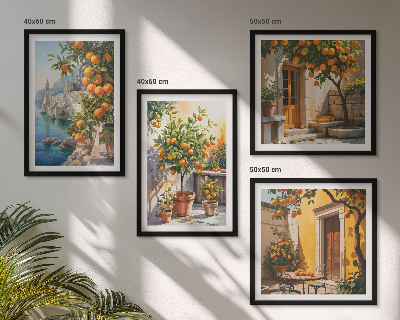 Galleria a parete Paesaggi di agrumi dipinti