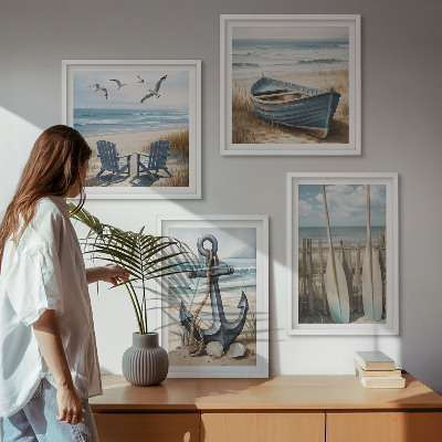 Galleria a parete Ancora barca remi spiaggia