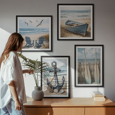 Galleria a parete Ancora barca remi spiaggia