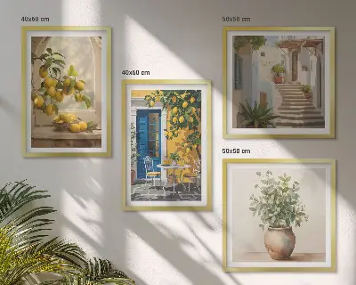 Architettura della città di Lemons composizione di 4 quadri