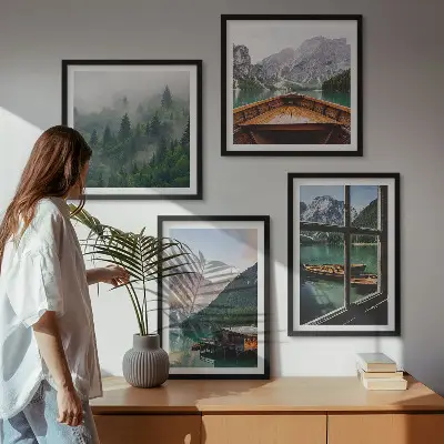 Galleria a parete cottage sul lago di montagna a Łódź