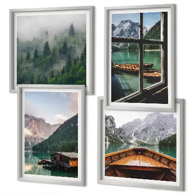 Galleria a parete cottage sul lago di montagna a Łódź