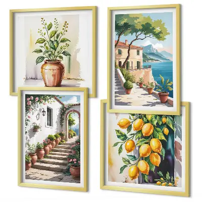 Limone fiori di mare galleria a parete