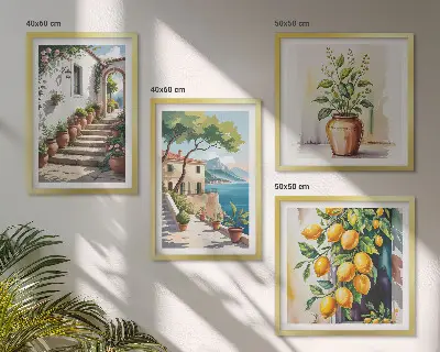 Limone fiori di mare galleria a parete