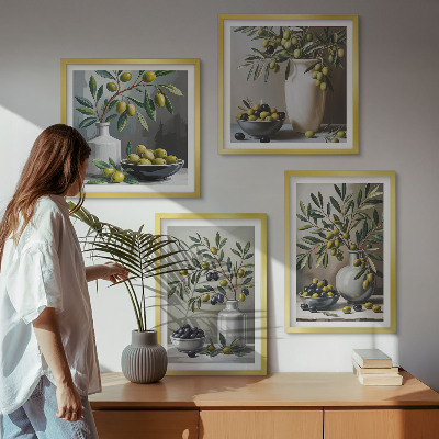 Galleria a parete Olive in ceramica grigio