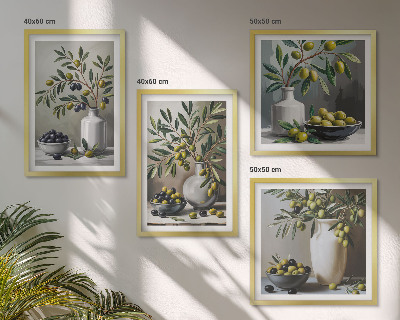 Galleria a parete Olive in ceramica grigio