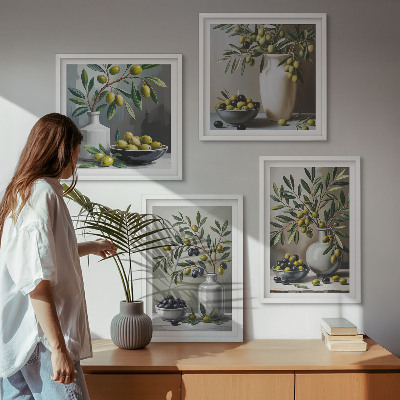 Galleria a parete Olive in ceramica grigio