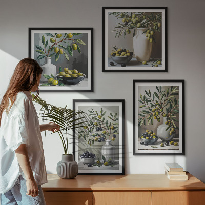 Galleria a parete Olive in ceramica grigio