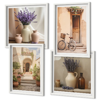 Galleria a parete Fiori di lavanda e architettura