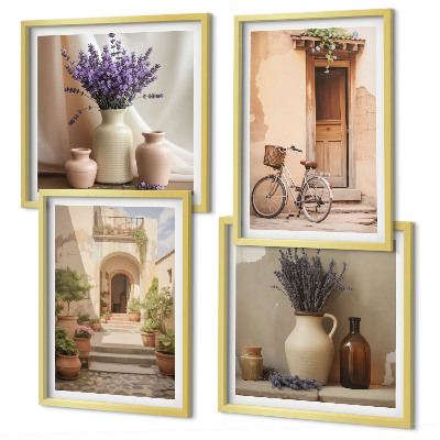 Galleria a parete Fiori di lavanda e architettura