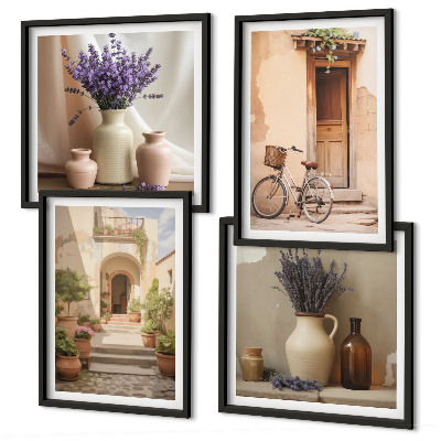 Galleria a parete Fiori di lavanda e architettura