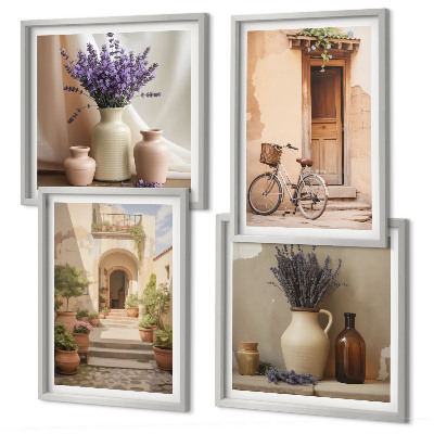Galleria a parete Fiori di lavanda e architettura