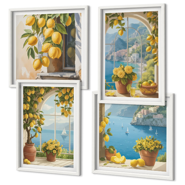 Galleria a parete Paesaggi marini, limoni, finestre