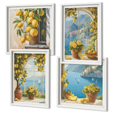 Galleria a parete Paesaggi marini, limoni, finestre