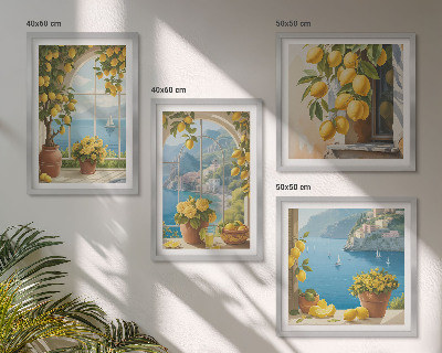 Galleria a parete Paesaggi marini, limoni, finestre