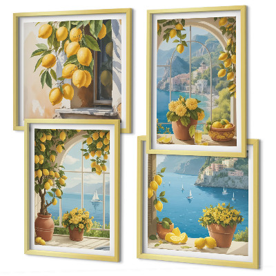 Galleria a parete Paesaggi marini, limoni, finestre