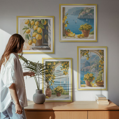 Galleria a parete Paesaggi marini, limoni, finestre