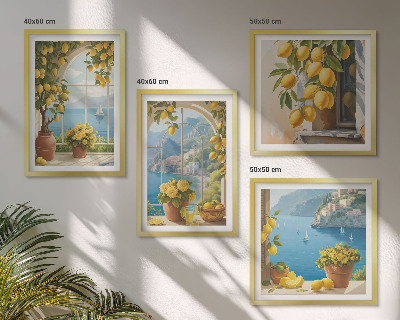 Galleria a parete Paesaggi marini, limoni, finestre