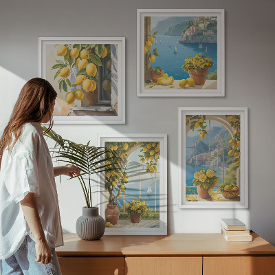 Galleria a parete Paesaggi marini, limoni, finestre