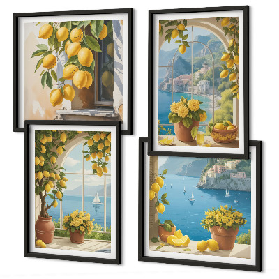 Galleria a parete Paesaggi marini, limoni, finestre