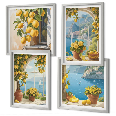 Galleria a parete Paesaggi marini, limoni, finestre