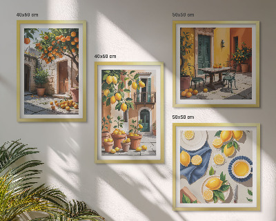 Galleria a parete Alberi di agrumi in un giardino soleggiato