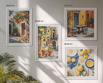 Galleria a parete Alberi di agrumi in un giardino soleggiato