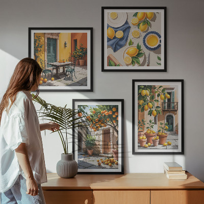 Galleria a parete Alberi di agrumi in un giardino soleggiato
