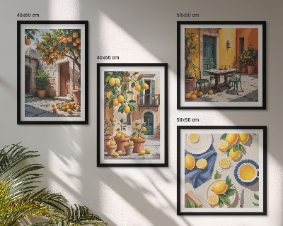 Galleria a parete Alberi di agrumi in un giardino soleggiato