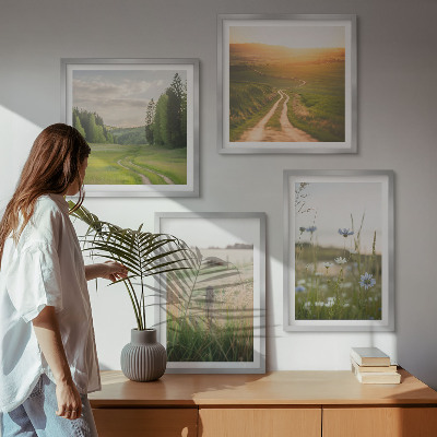 Galleria a parete Paesaggi natura campi sole