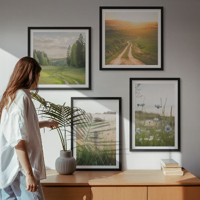 Galleria a parete Paesaggi natura campi sole